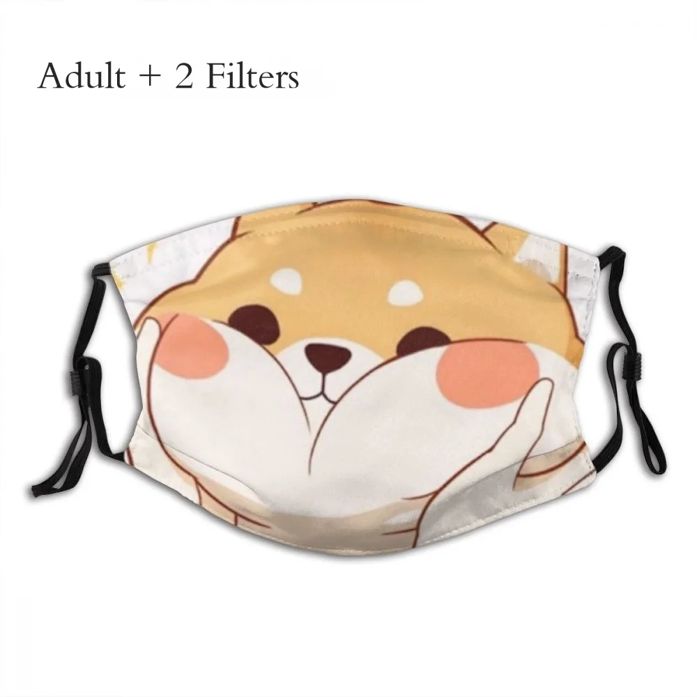 

Lovely Animal Cloth Protaction Mask Kawaii Shiba Inu Face Mouth Cover With Filters