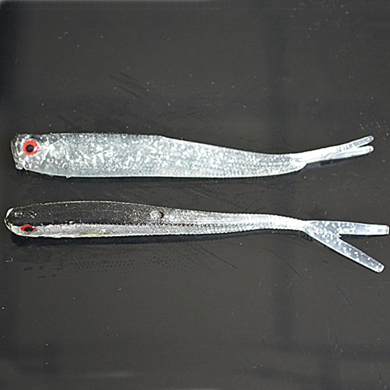 

100mm 3g Saltwater Freshwater Fishing Soft Lures Silicone Minnow Worms Wobblers Artificial Bait Bass Tackle Jigs