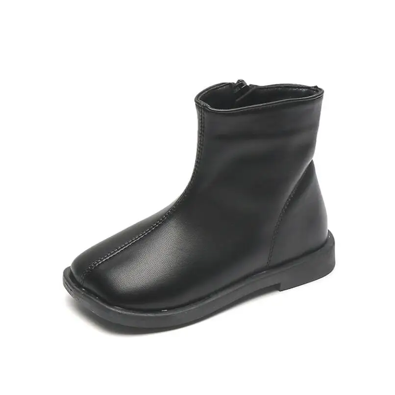 

Girl Boys Martin Boots New Fashion High Quality Unique Rubber Bottom Soft 2 Style Put On Autumn Winter Waterproof Cool Baby Shoe