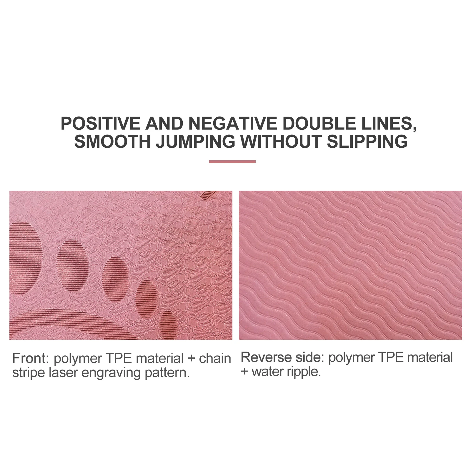 

Rope Skipping Mat Two-color Posture TPE Yoga Mat Thick Floor Mat Sports Mat Non-slip Suitable For Skipping Yoga