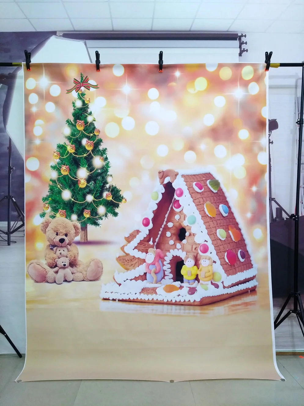 Флэш Сделка! Фон для фотосъемки с изображением рождественской елки песочных