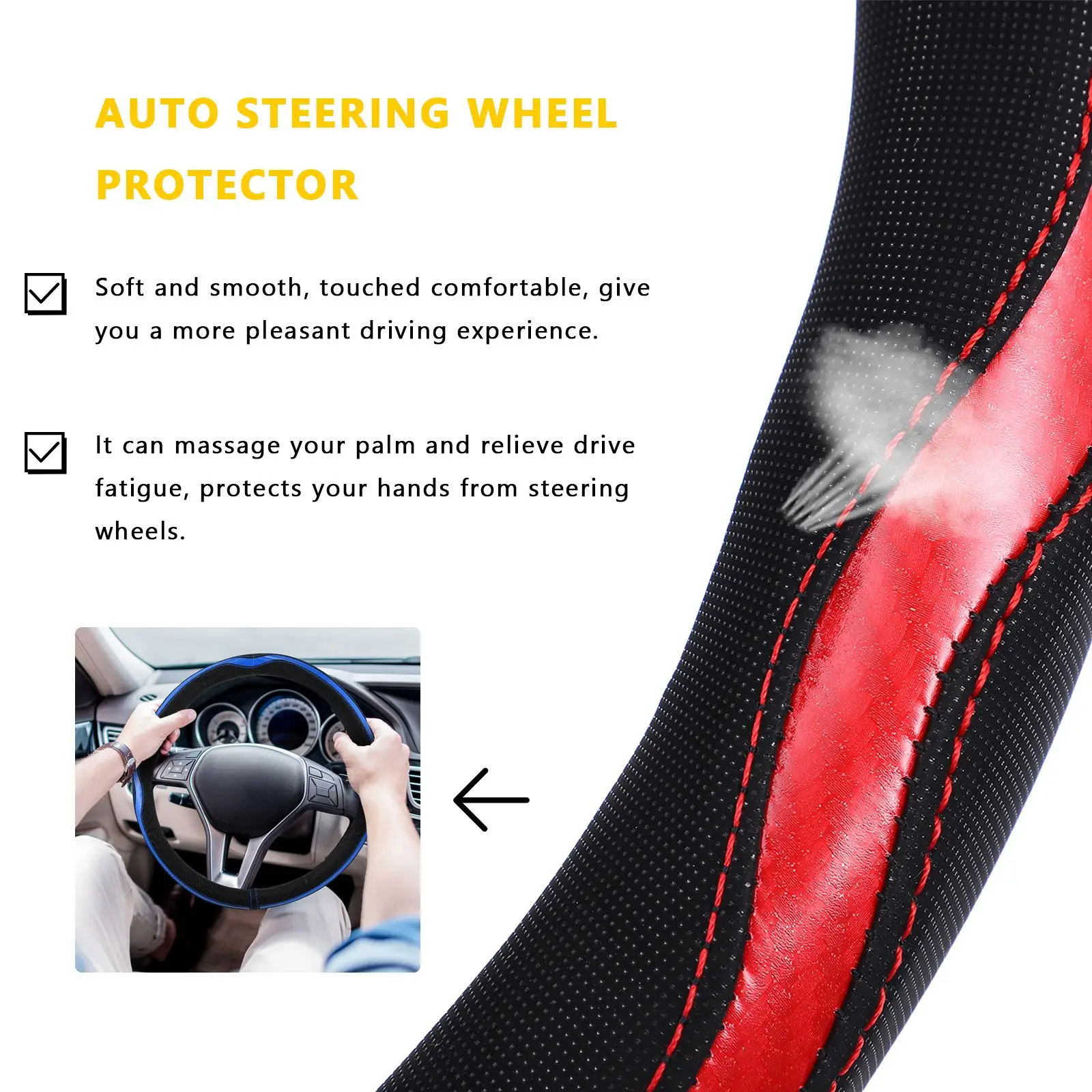 

1Pc Fashion Car Steering Wheel Cover Vehicle Steering Wheel Protective Cover