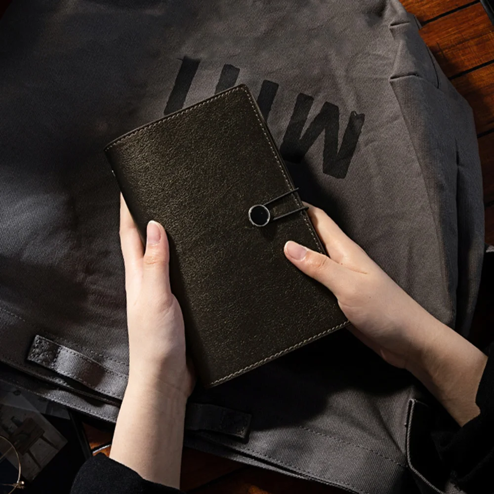 

A6 Binder Notebook and Journal Small Travelers Diary Spiral Notepad Soft Business Office Daily Note Book 6 Rings Line Sketchbook