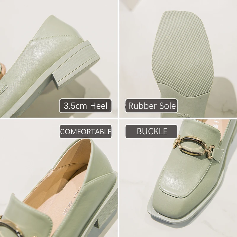Элегантный светильник Зеленые лоферы Женская обувь на низком каблуке Туфли