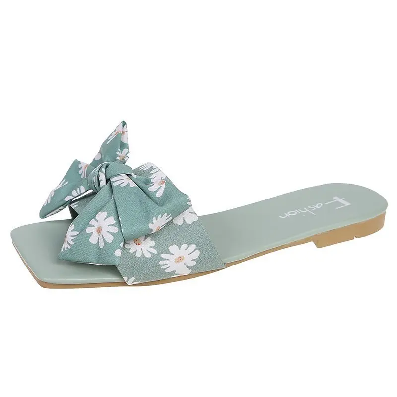 

Brand Slippers Women Flowers Open Toe Flats Casual Slides Summer Outdoor Beach Female Buty Damskie Dropshipping Zapatos Mujer