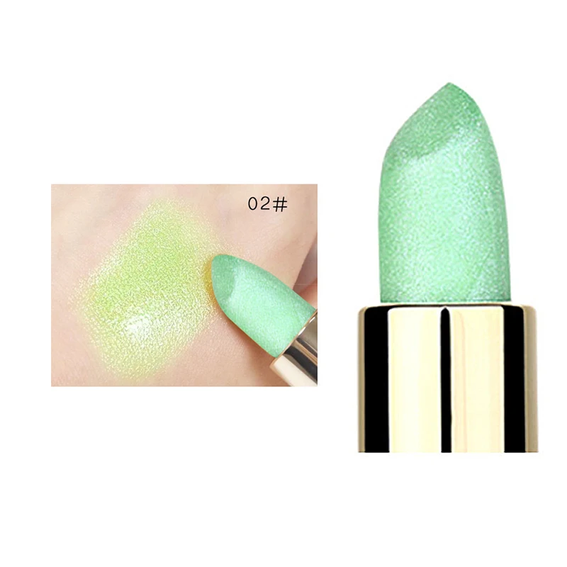 1 шт. перламутровая губная помада с блестками не легко обесцвечивается