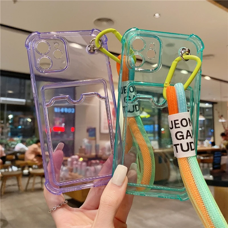 NEW Strap Cute Neon Fluorescent Color Soft Phone Case For Samsung S21 S20 Ultra Plus S21FE S10 5G S10 Plus S10E Note 20 Ultra 10