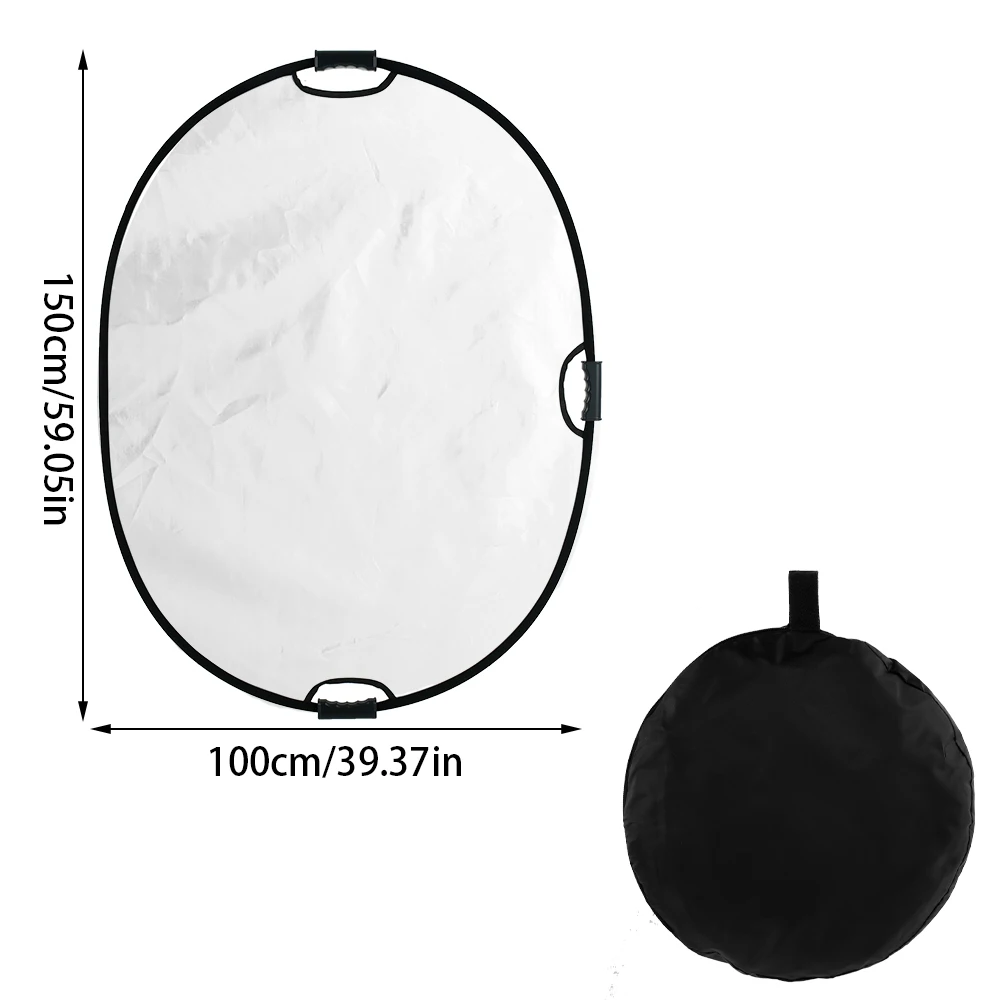 

5 in 1 Photography Studio Photo Oval Collapsible Light Reflector Handhold Portable Photo Video Studio Photography Background