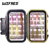 wifreo 12pcs clouser minnow fishing fly box set for bonefish bass pike trout fishing tackle bait fish salt fresh water fishing