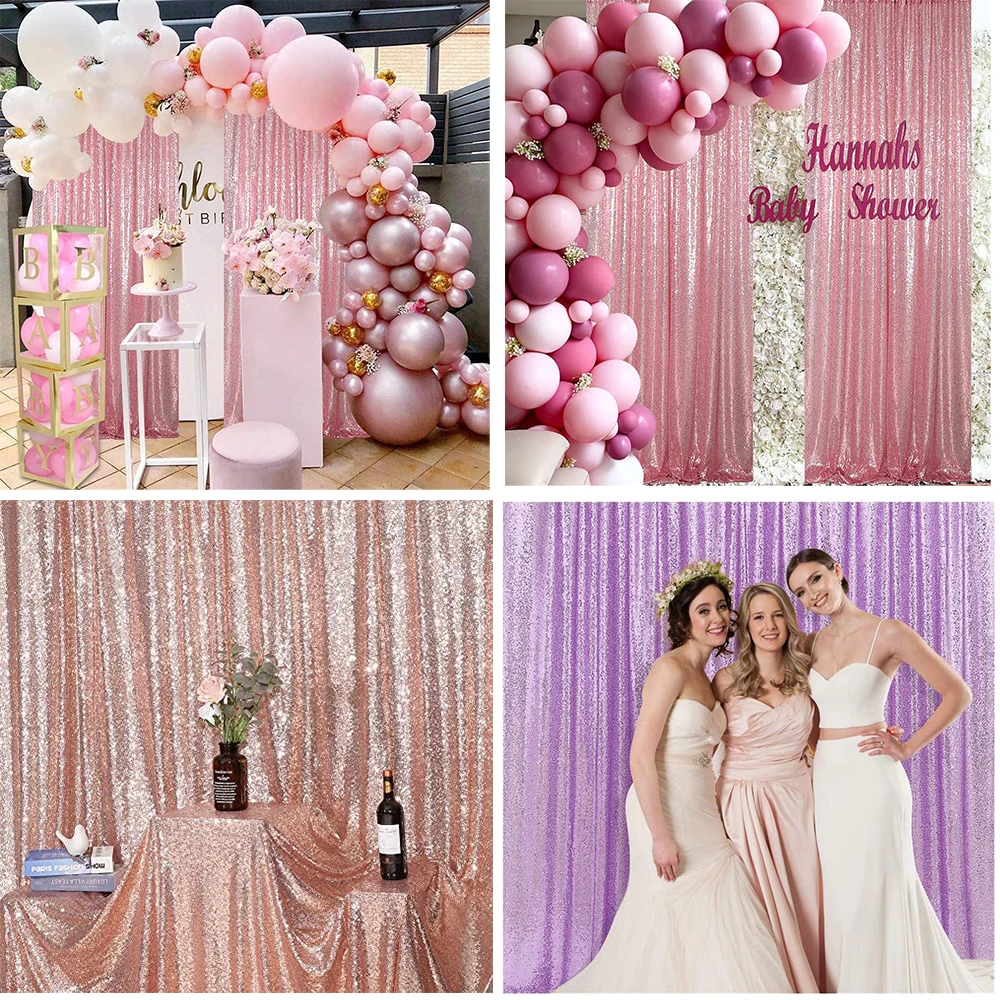 Фон с цветными блестками занавеска розовое золото Блестящий для свадьбы дня