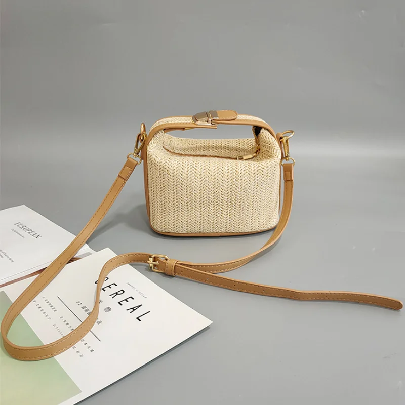 

Summer Straw Bags for Women Crossbody Bohemian 2021 New Cute Small Shoulder Crochet Ladies Purses and Handbags Designer