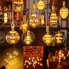 Лампа E27 Gypsophila для кофейни, бара, окна KTV, лампа Эдисона, теплый желтый энергосберегающий светодиодный декоративный источник светильник