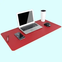 double side large mouse pad gamer waterproof pu leather suede desk mat computer mousepad keyboard table protector for office