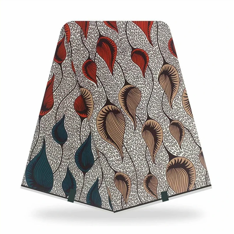 

African Real Wax Print Batik 6 Yards Ankara Wax Fabric Nigerian Ghana 100% Cotton Wax Pange Wax Ankara Fabric For Sewing VL-28