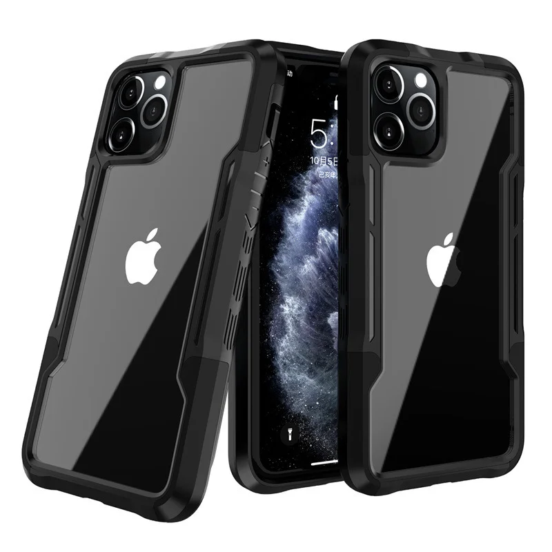 Shockproof Phone Case For iPhone 12 11 13 Pro Max X XR Transparent Case For iPhone 7 8 Plus 11 12 13 Hard PC Soft TPU Full Cover