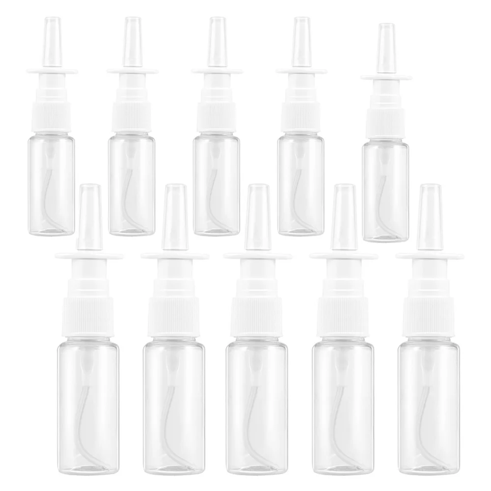 

10pcs 10ml 20ml Nasal Sprayer Refillable Clear Spray Bottles Container