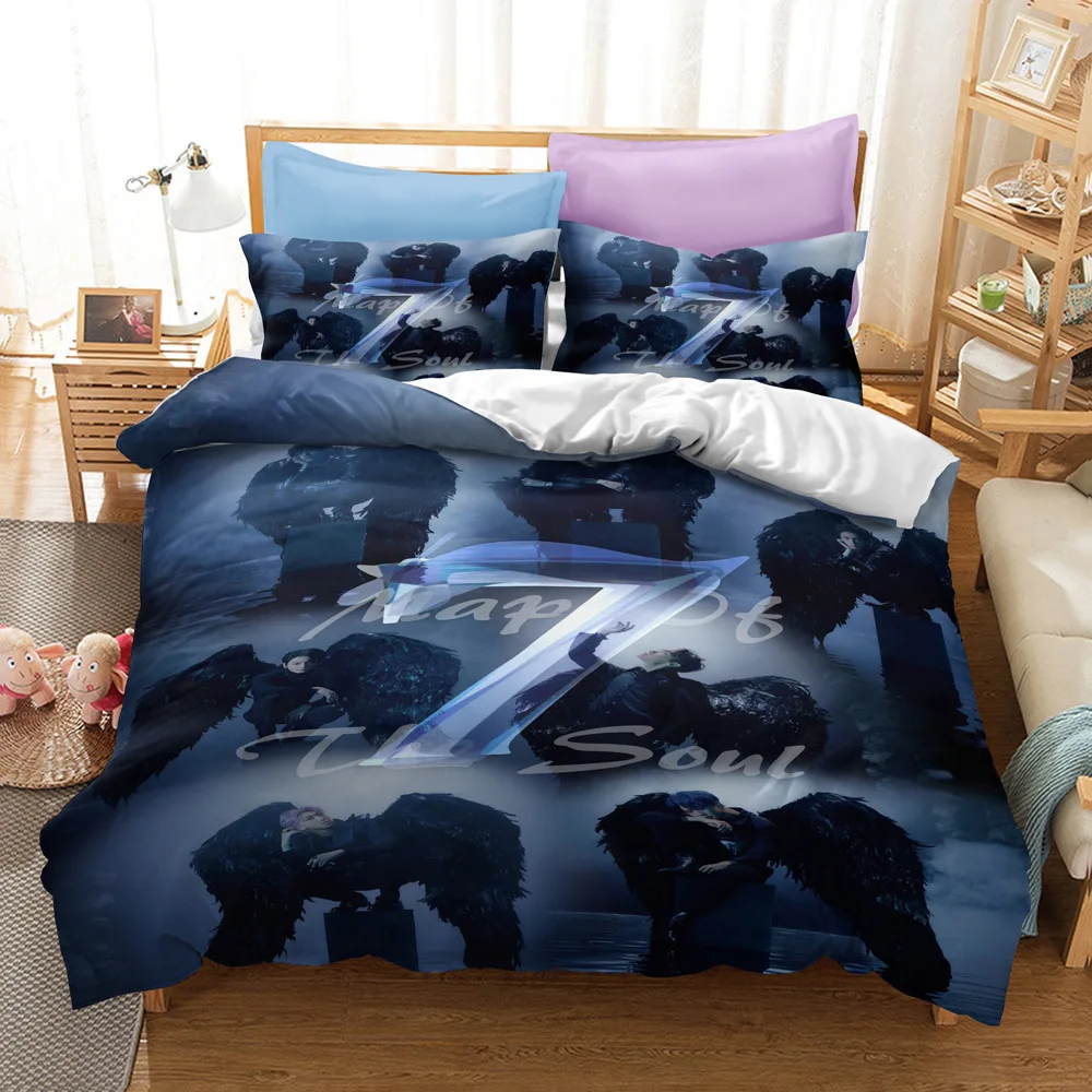 

Bedding Sets Bangtan US/Europe/UK Size Quilt Cartoon Bed Cover Duvet Cover Pillow Case 2-3 Pieces Sets Adult Baby Children