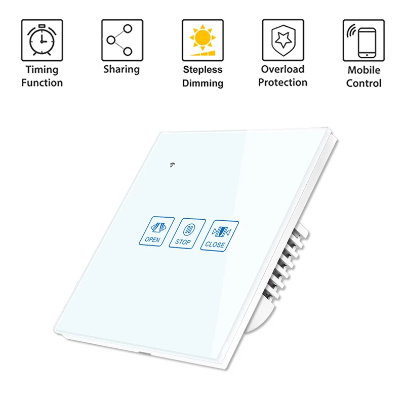 Wi Fi жалюзи сенсорный настенный выключатель панель из кристаллов электрические