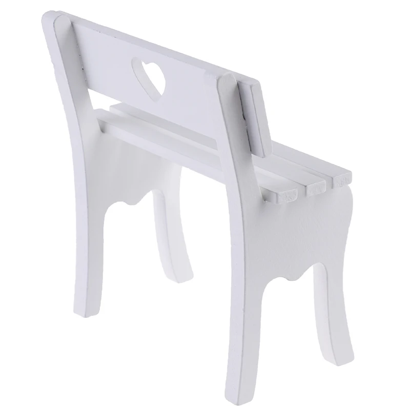 

Mini Fairy Dollhouse Wooden Garden Chair Bench Model Wedding Doll House Decor Kids Gift Doll House Miniatures Accessories