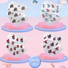 Маска на рот с мультяшным рисунком Диснея, Детская Пылезащитная трехслойная, Человек-паук, Капитан Америка, декорированная маска