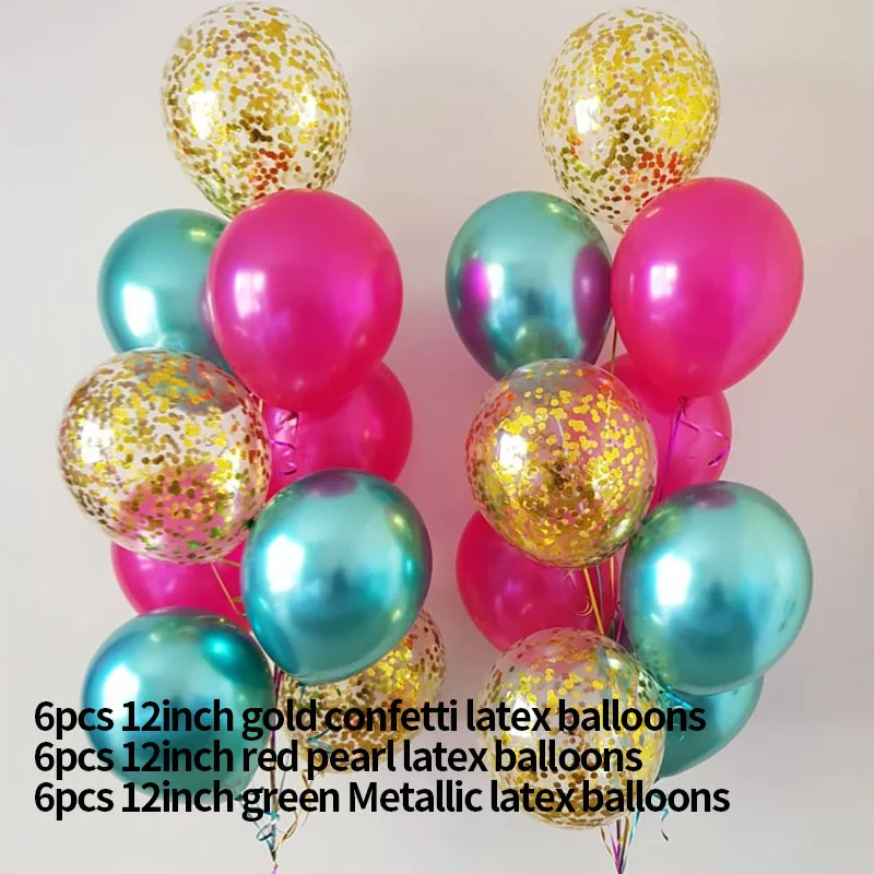 18 шт воздушные шары с конфетти цвета розовое золото украшение для первого дня