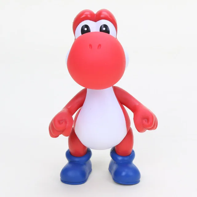 red yoshi 8-12 см Фигурки "Супер Марио" игрушки Super Mario Bros Bowser Luigi Koopa Yoshi Mario Maker Odyssey ПВХ фигурка модель игрушки куклы - Цвет: red yoshi