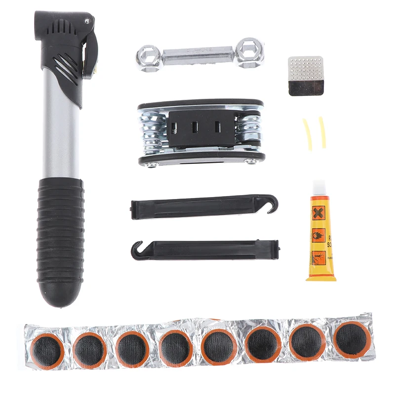 

16 in 1 Multi Tire Tyre Repair Tool Kit Set Pump Bag for Cycling Bike Bicycle
