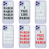 kanye omari west fashion pablo phone cases for iphone 12 11 pro max mini xs 8 7 plus x se 2020 xr light purple matte transparent