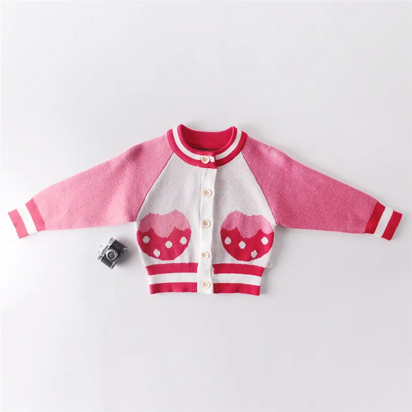 Детский свитер осенний кардиган для девочек вязаная детская одежда