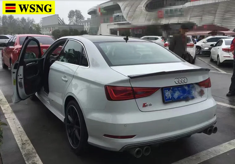 

For A3 S3 8V Carbon Fiber Rear Trunk Lip Spoiler Wing For Audi A3 S3 8V Sedan 2014-2019