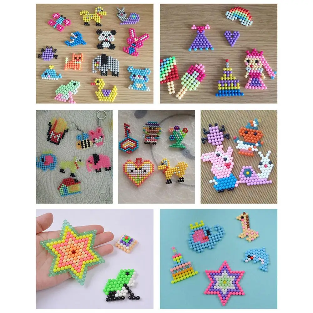 

10 Colors 2000PCS Water Mist Magic Beads Set DIY Toys Non-Ironing Puzzle Beans Children's Educational Creative Sticky Beads Toys