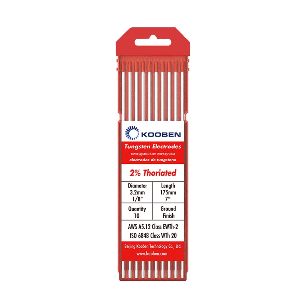 WT20 Tungsten Electrodes 1.0 1.6 2.4 3.2mm x 175mm Red Tig Welding | Инструменты