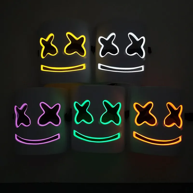 Украшение сделай сам DJ EL провода шлем с led подсветкой маска для косплея на