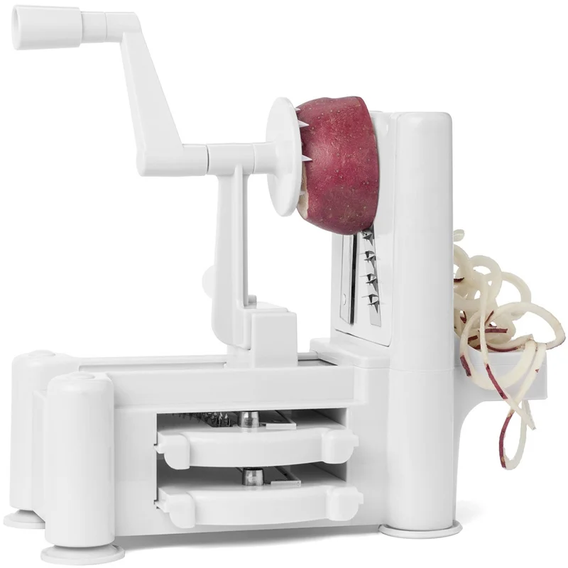 Новинка 3 в 1 ручная овощерезка спираль для фруктов устройство резки измельчитель