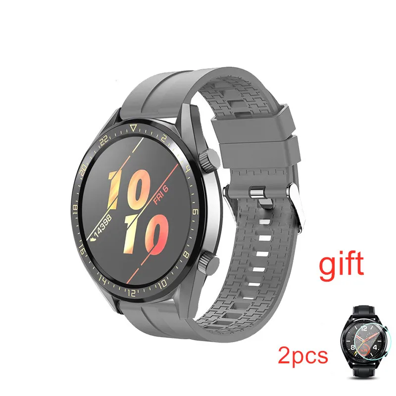 Серый PCTC силиконовый ремешок для huawei Watch GT Active/Элегантный ремешок для huawei Honor Magic Smart Защитная пленка для часов пленка - Цвет: Серый