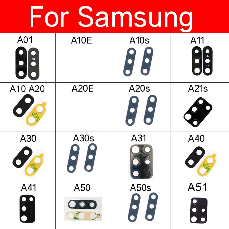 

Back Rear Camera Glass Lens For Samsung A01 A10E A10S A11 A10 A20 A20E A20S A21S A30 A30S A31 A40 A41 A50 A50S A51 Repair Parts