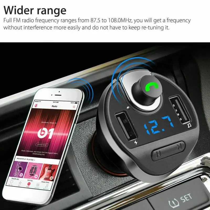 Автомобильный комплект громкой связи Bluetooth MP3-плеер музыкальный аудиоприемник