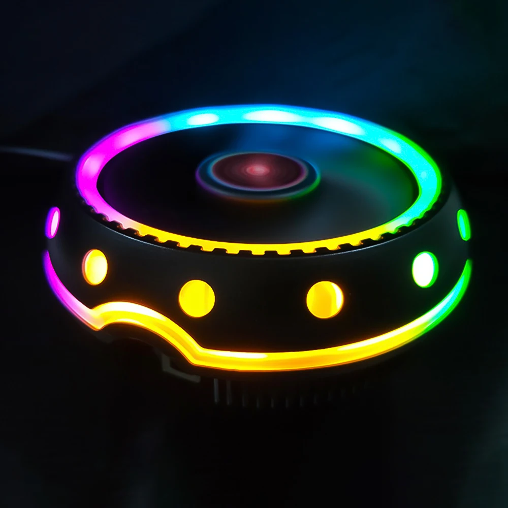 Кулер для процессора 3pin радиатор 90 мм вентилятор со светодиодной RGB подсветкой