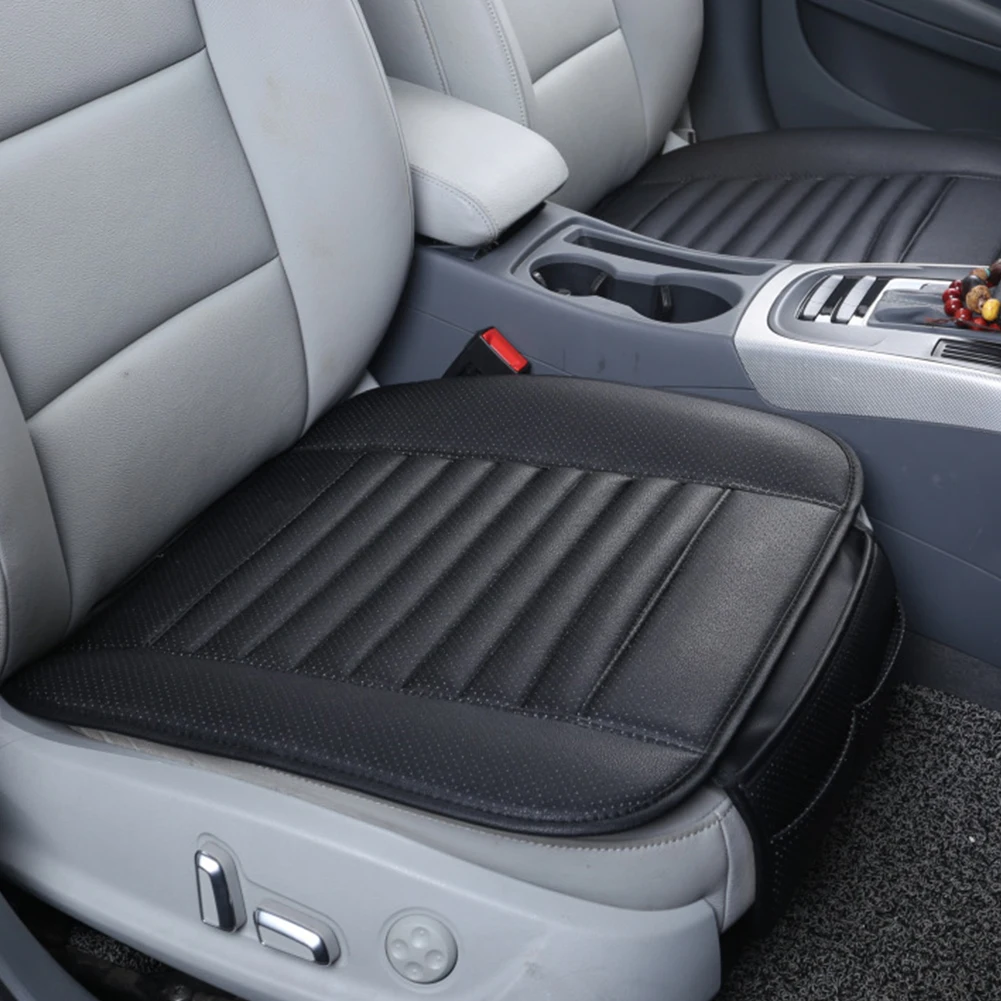 

Breathable PU summer car seat cover Leather cover front chair non-slip pad Beige interior car covers Mat