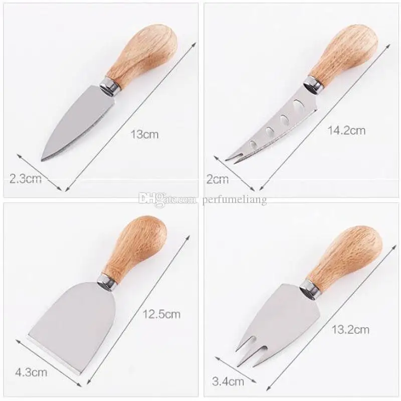 

4PCS Cheese Knife Set Including Cheese Spreader Fork Knife Cooking Set Fruit Carving Knife Stainless Steel Eco-Friendly