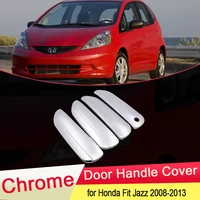 for honda fit jazz mk2 2008 2009 2010 2011 2012 2013 chrome door handle cover exterior trim catch car cap stickers accessories