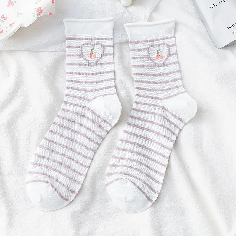 

Cartoon socks cute Strawberry white pink calcetines funny fall harajuku fashion women skarpetki damskie woman chaussette femme