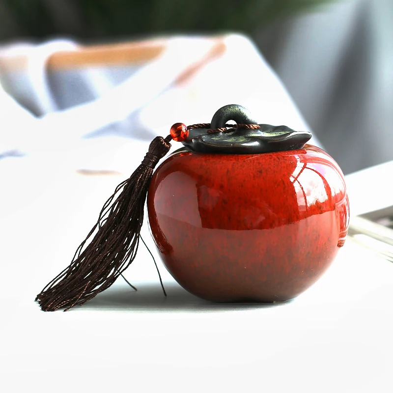 

Керамические чайные банки с имитацией хурмы