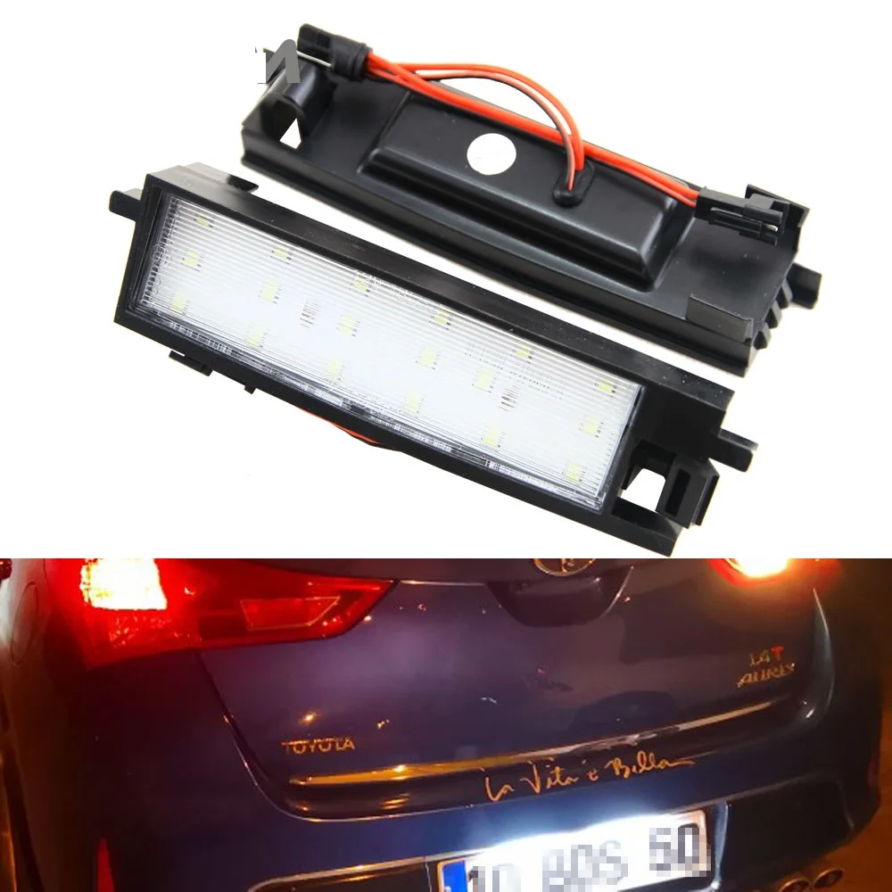 2x светильник для номерного знака Toyota RAV4 MK2 MK3 05 15 Auris 12 19 Yaris 99 Avalon Scion iM 14 Solara 97