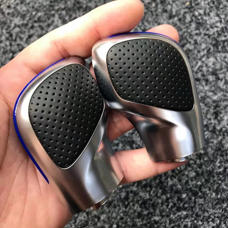 Хромированная матовая с кожаной ручкой переключения передач боковая крышка DSG