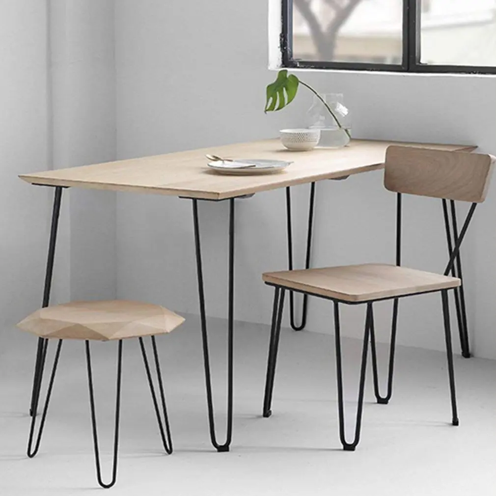 4PCS/SET 10mm Tube Hairpin Table Legs Household Steel 8 inch 12 16 28 Inch Replacement Leg Solid Color Furniture | Мебель
