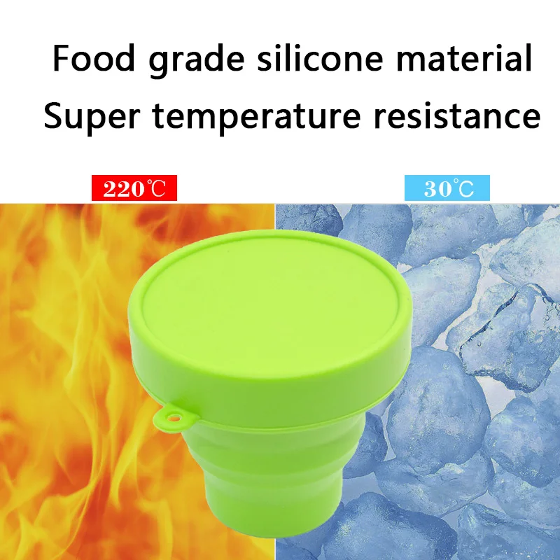 Складная чашка 170 мл не содержит Бисфенол А для пищевой воды складная силиконовая