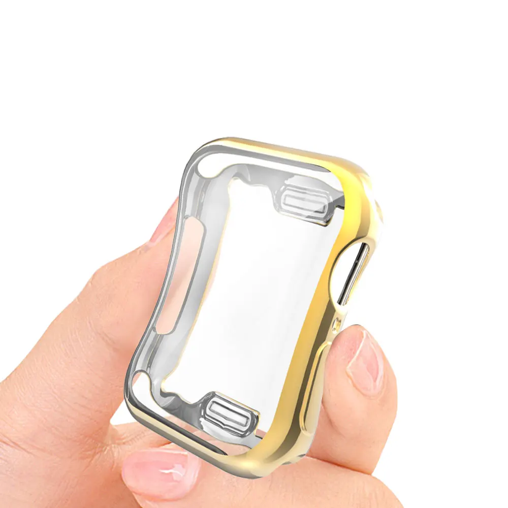 360 Тонкий чехол для часов Apple Watch SE 6 5 4 3 2 1 42 мм 38 мягкая прозрачная защитная пленка