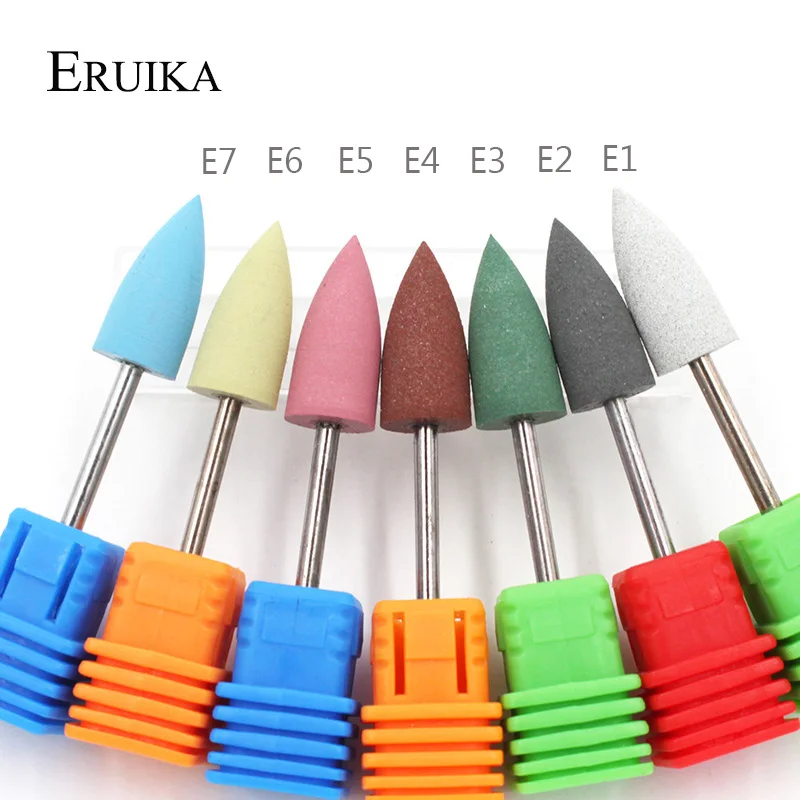 ERUIKA, 1 шт., резиновые силиконовые сверла для ногтей, буфет для ногтей, аппарат для маникюра, аксессуары для дизайна ногтей, пилочки для ногтей, инструменты для лака