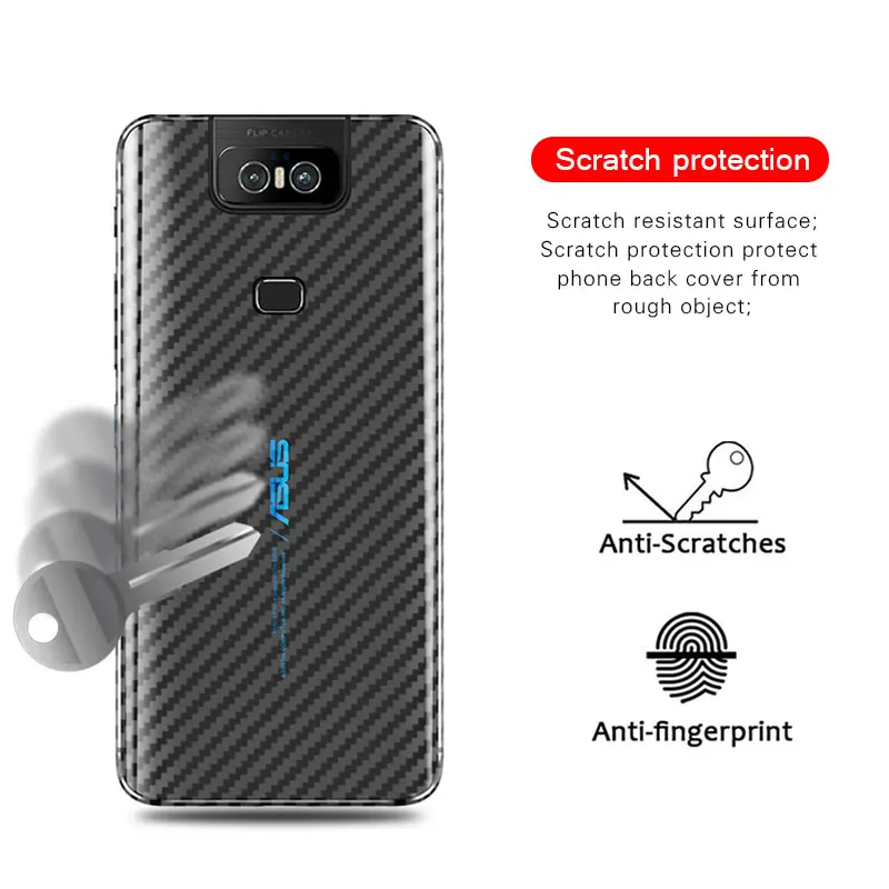 3D защитная задняя пленка из углеродного волокна для Asus Zenfone 6z 6 zs630kl Защитная